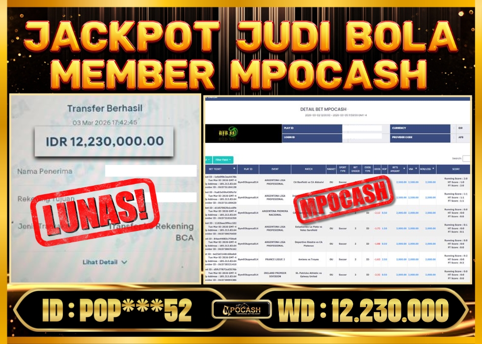 MPOCASH JACKPOT JUDI BOLA